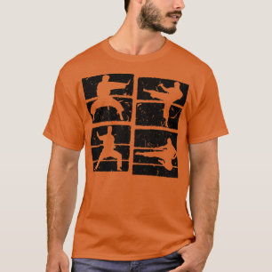 Camiseta Karate Silhouette Taekwondo Kick Martial Arts
