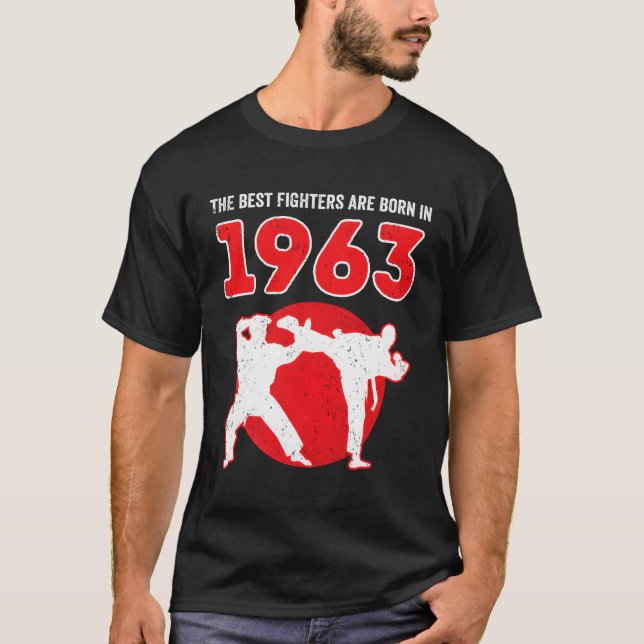 Camiseta Karate Taekwondo 60 Nacido En 1963 (Anverso)