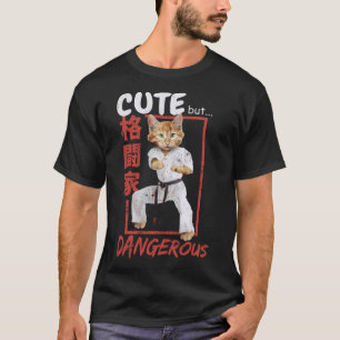 Camiseta Karate Taekwondo de gato de amor peligroso para lo