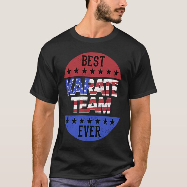 Camiseta Karate Team Independence Day Patriotic Karateka US (Anverso)