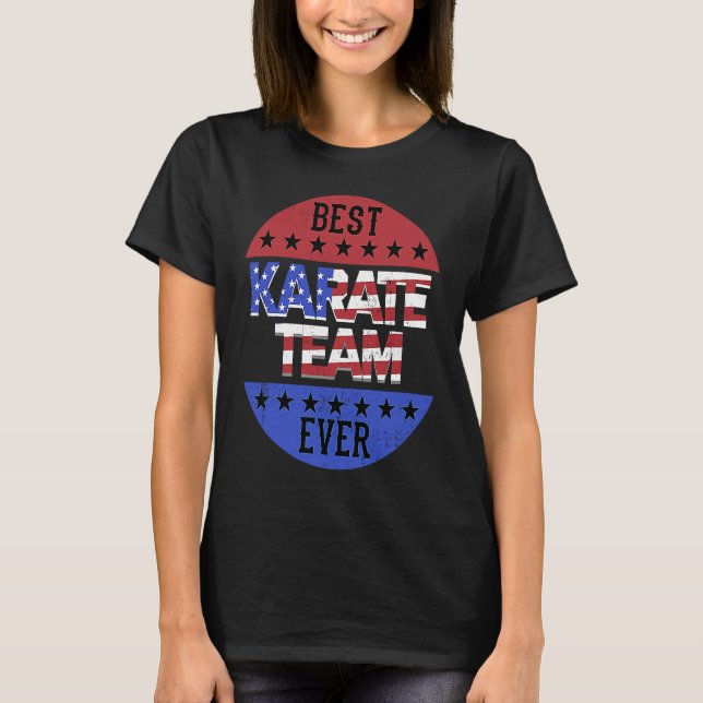 Camiseta Karate Team Independence Day Patriotic Karateka US (Anverso)