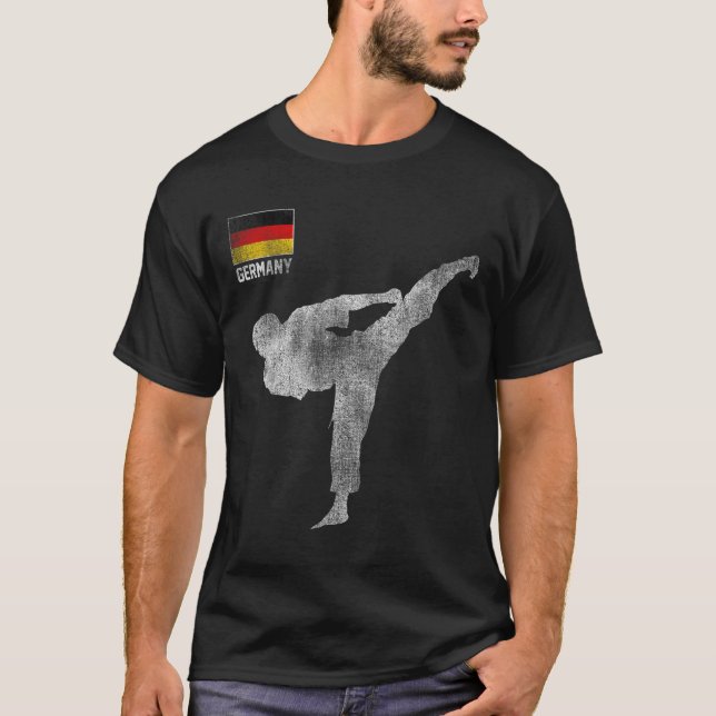 Camiseta Karate Team Martial Arts Mma Kick Germany German V (Anverso)