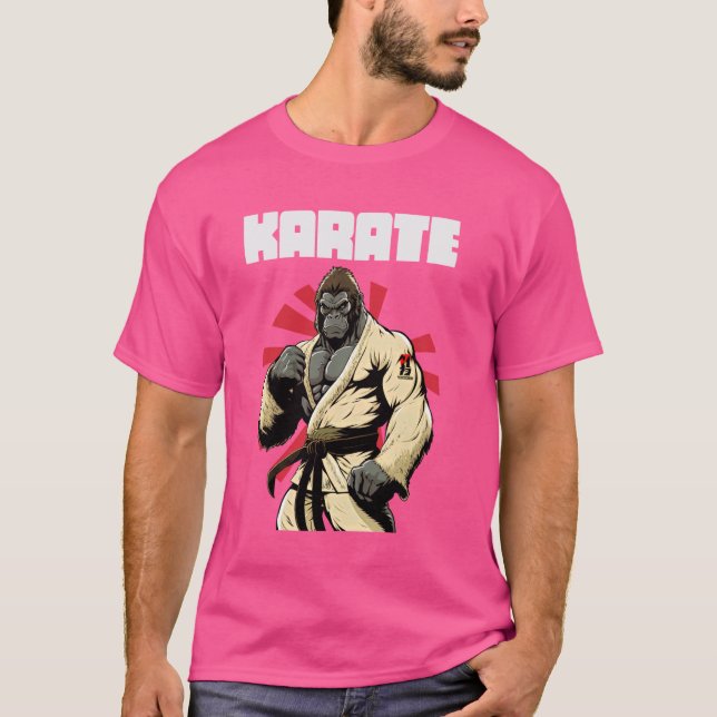 Camiseta Karateka y Gorila de Karate (Anverso)