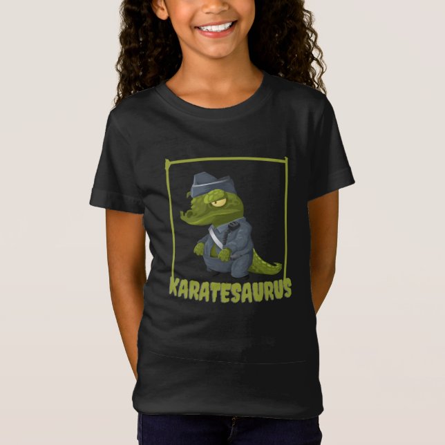 Camiseta Karatesaurus Karate Trex Funny Dinosaur Martial Ar (Anverso)