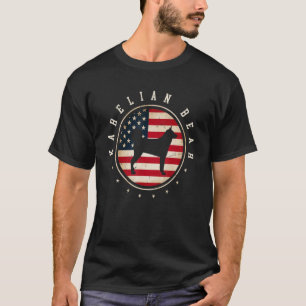 Camiseta Karelian Bear Bandera Estadounidense 4 de Julio Pa