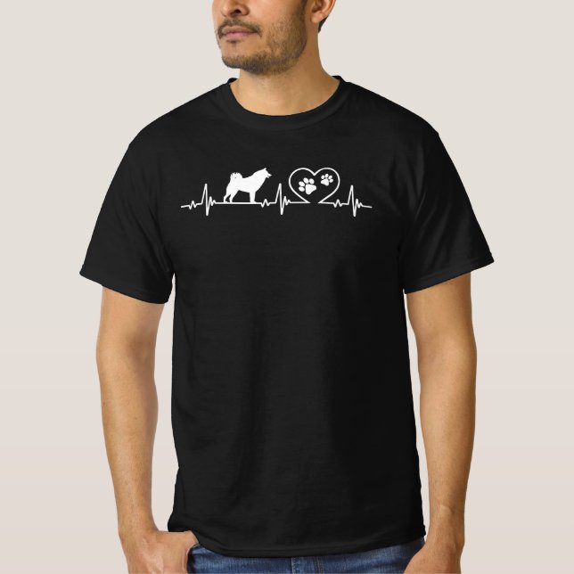 Camiseta Karelo-finnish laika Lover Heartbeat (Anverso)