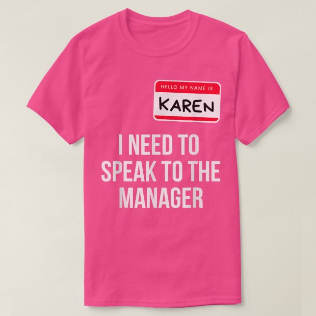 Camiseta Karen Halloween Costume Graciosa, Necesito Hablar  (Diseño del anverso)