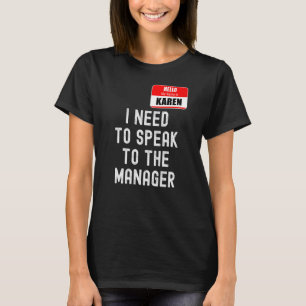 Camiseta Karen Halloween Costume Habla Con El Meme De Manag