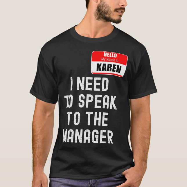 Camiseta Karen Halloween Costume, Habla Con La M (Anverso)