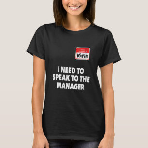 Camiseta Karen Halloween Habla Con El Traje Del Director