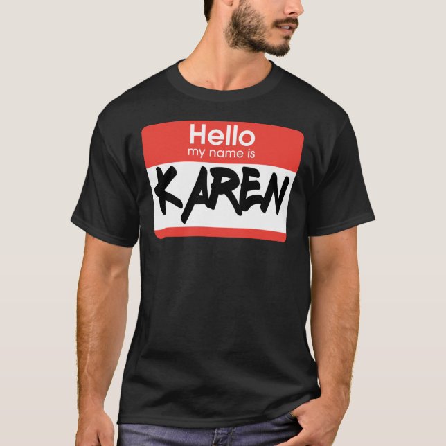 Camiseta Karen Name Tag Halloween Costume   (Anverso)