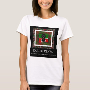Camiseta Karibu Kenia: Vibrante bandera nacional colorea Ha