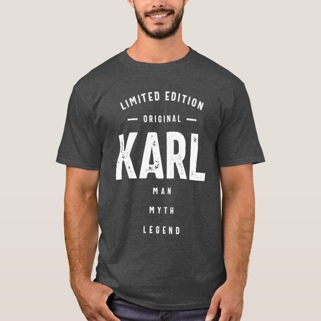Camiseta Karl, el nombre divertido y personalizado de los h (Anverso)
