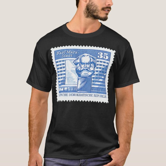 Camiseta Karl Mar GDR Alemania Oriental KarlMarStadt (Anverso)