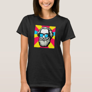 Camiseta Karl Marx con gafas de sol retrato de arte pop de 