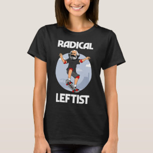 Camiseta Karl Marx Patinando Izquierdista Radical Divertido