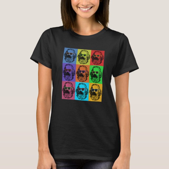 Camiseta Karl Marx Pop Art - Filósofo de la Revolución Grac (Anverso)