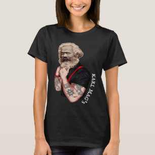 Camiseta Karl Marx Pop Art Revolución de las Rocas Tatuaje 