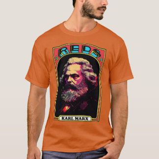 Camiseta Karl Marx Retro Comunista Tráfico d