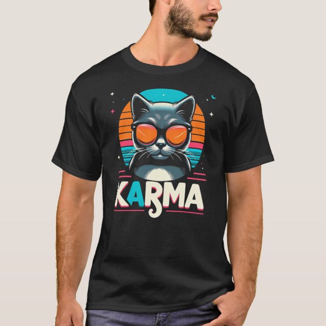 Camiseta Karma Cat (Anverso)