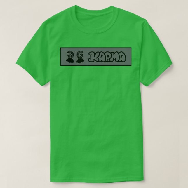 Camiseta Karma de vuelta al diseño (Diseño del anverso)