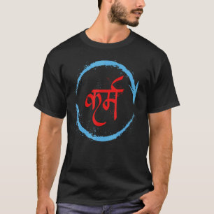 Camiseta Karma En Hindi, Sánscrito, Yoga Universal Law Budh