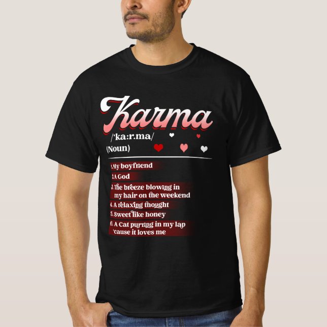 Camiseta Karma es mi novio Karma un pensamiento relajante d (Anverso)
