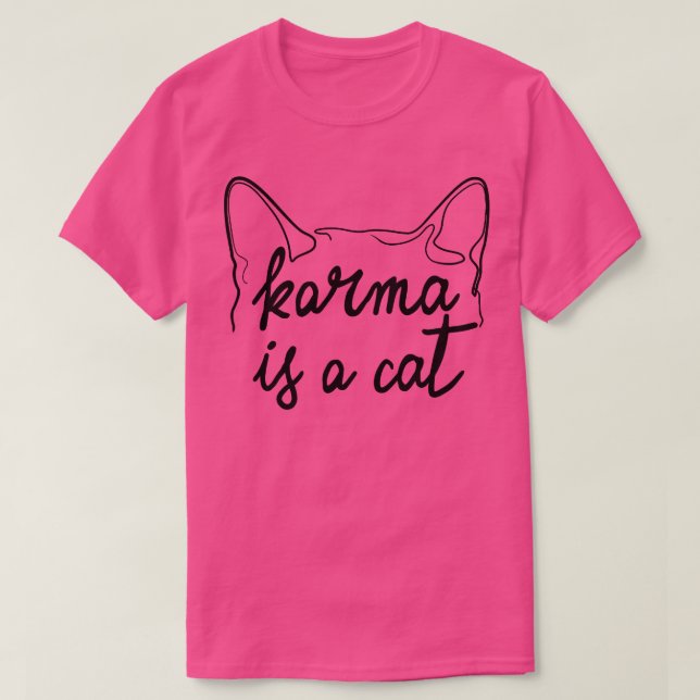 Camiseta Karma es un gato (Diseño del anverso)