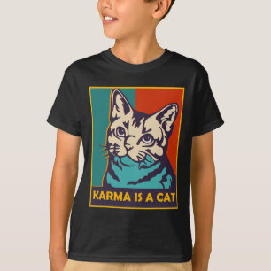 Camiseta Karma Es Un Gato Amor Animales Mujeres Gato Lover 