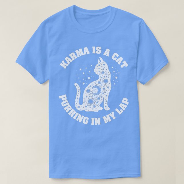 Camiseta Karma Es Un Gato En Mi Lap 1 (Diseño del anverso)