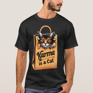 Camiseta Karma es un gato - gato gracioso