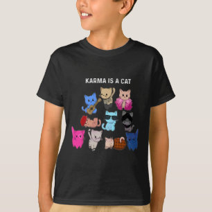 Camiseta Karma Es Un Gato Gato Gracioso Gato Amante