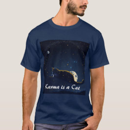 Camiseta Karma es un gato roneando en mi regazo