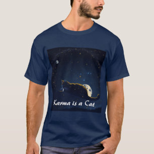 Camiseta Karma es un gato roneando en mi regazo