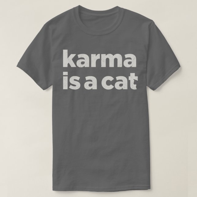 Camiseta Karma es un gato sutil (Diseño del anverso)