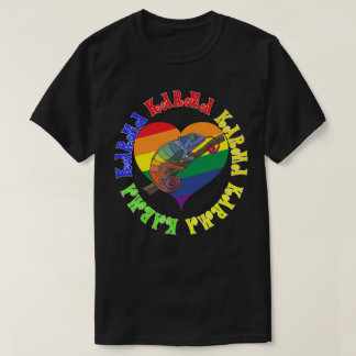 Camiseta Karma Karma Karma Rainbow Chameleon Heart