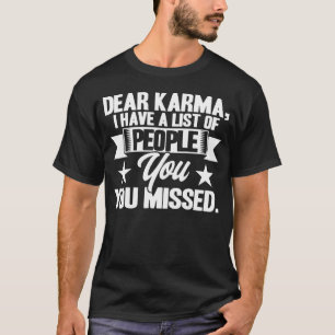 Camiseta Karma Lista De Personas Que Perdiste Inspirador Sa
