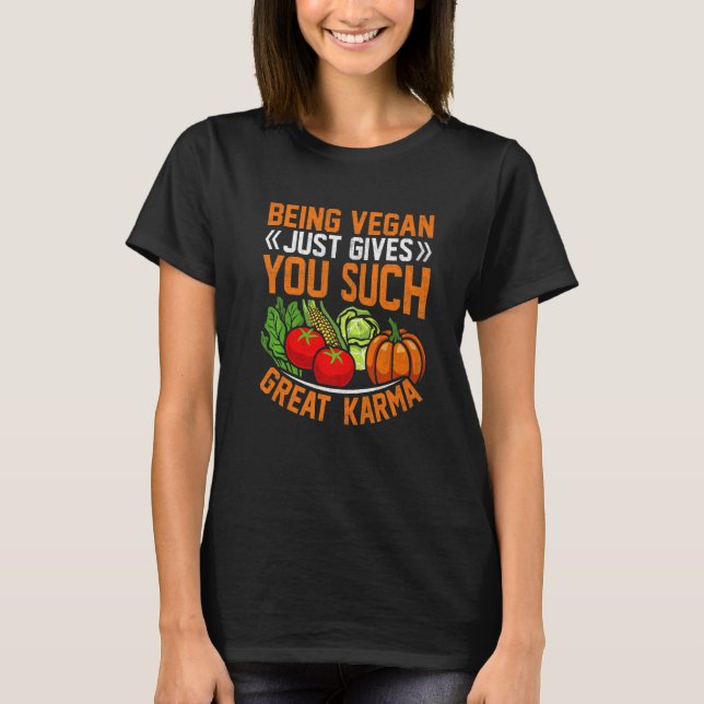 Camiseta karma quote For Plant Powered vegan vegetarian peo (Anverso)