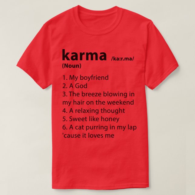 Camiseta Karma significa 1 (Diseño del anverso)