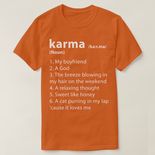 Camiseta Karma significa 3 (Diseño del anverso)