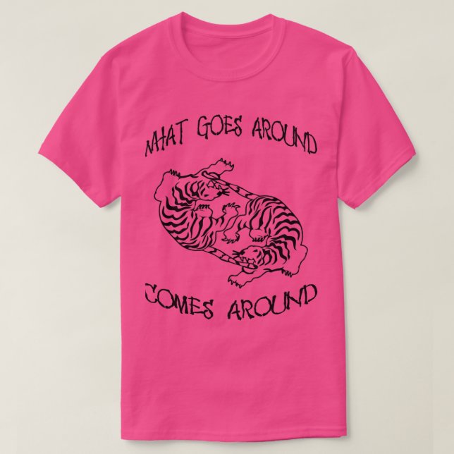 Camiseta Karma Tiger Black lo que da vueltas alrededor de 1 (Diseño del anverso)