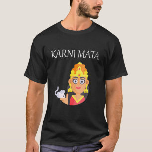 Camiseta Karni Mata ratas negras y templos de ratas blancas