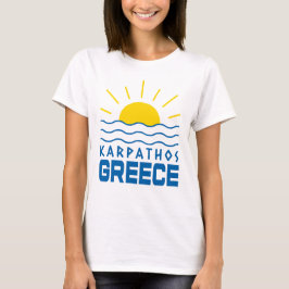 Camiseta Karpathos Grecia Sunshine and Sea Waves Women's