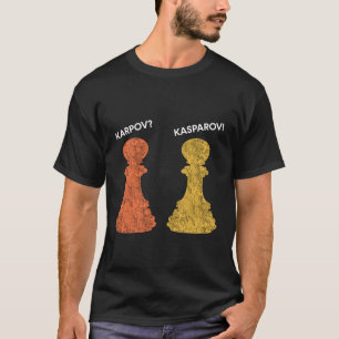 Camiseta ¿Karpov o Kasparov? Cita de ajedrez