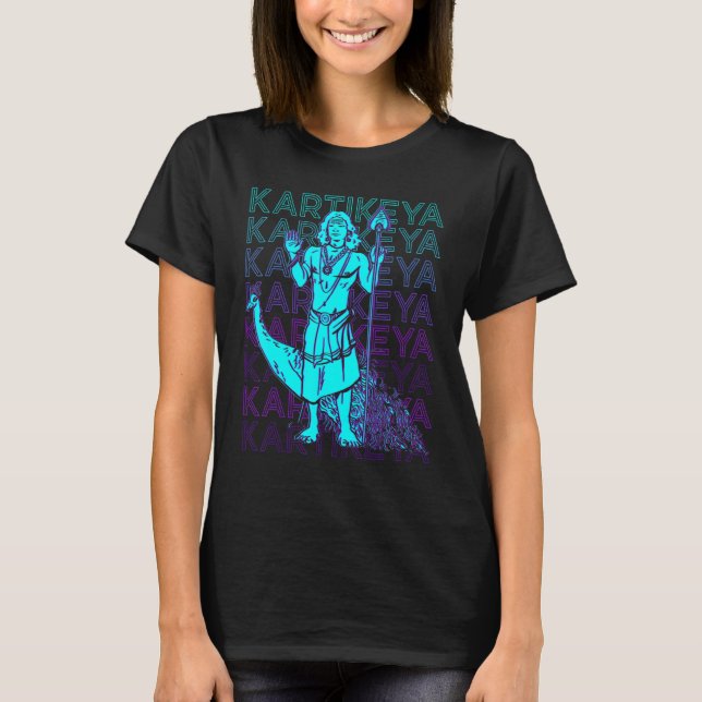 Camiseta Kartikeya Dios hindú Mitología hindú Dios antiguo  (Anverso)