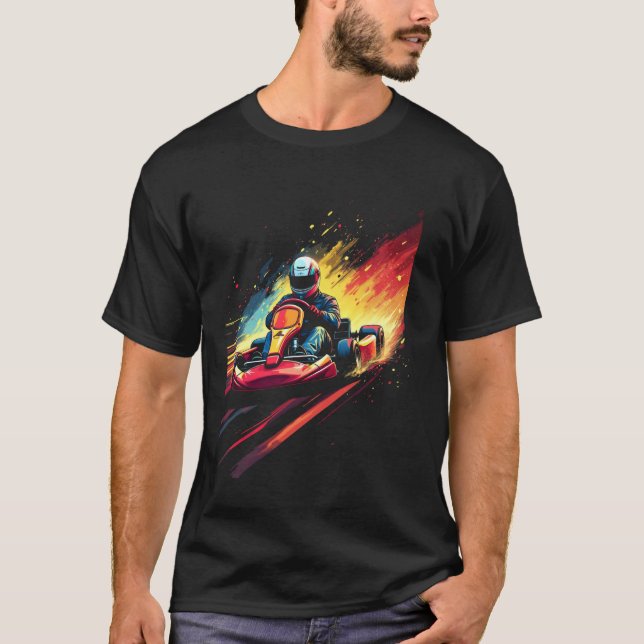 Camiseta Karting, deportes de motor (Anverso)