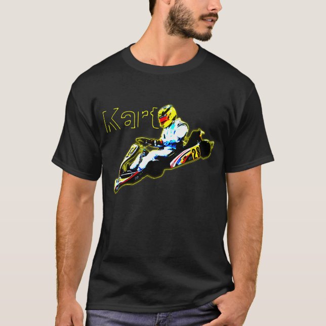 Camiseta Karting en amarillo (Anverso)