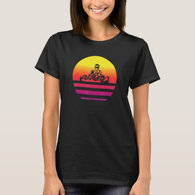 Camiseta Karting Retro Estilo Antiguo (Anverso)