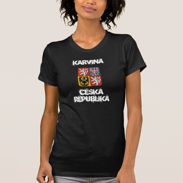 Camiseta Karvina, República Checa con escudo de armas (Anverso)