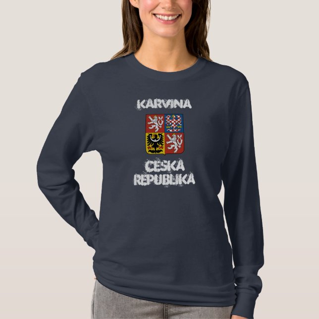 Camiseta Karvina, República Checa con escudo de armas (Anverso)